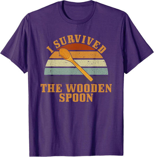 I Survived The Wooden Spoon Vintage Retro Colors Unisex T-Shirt