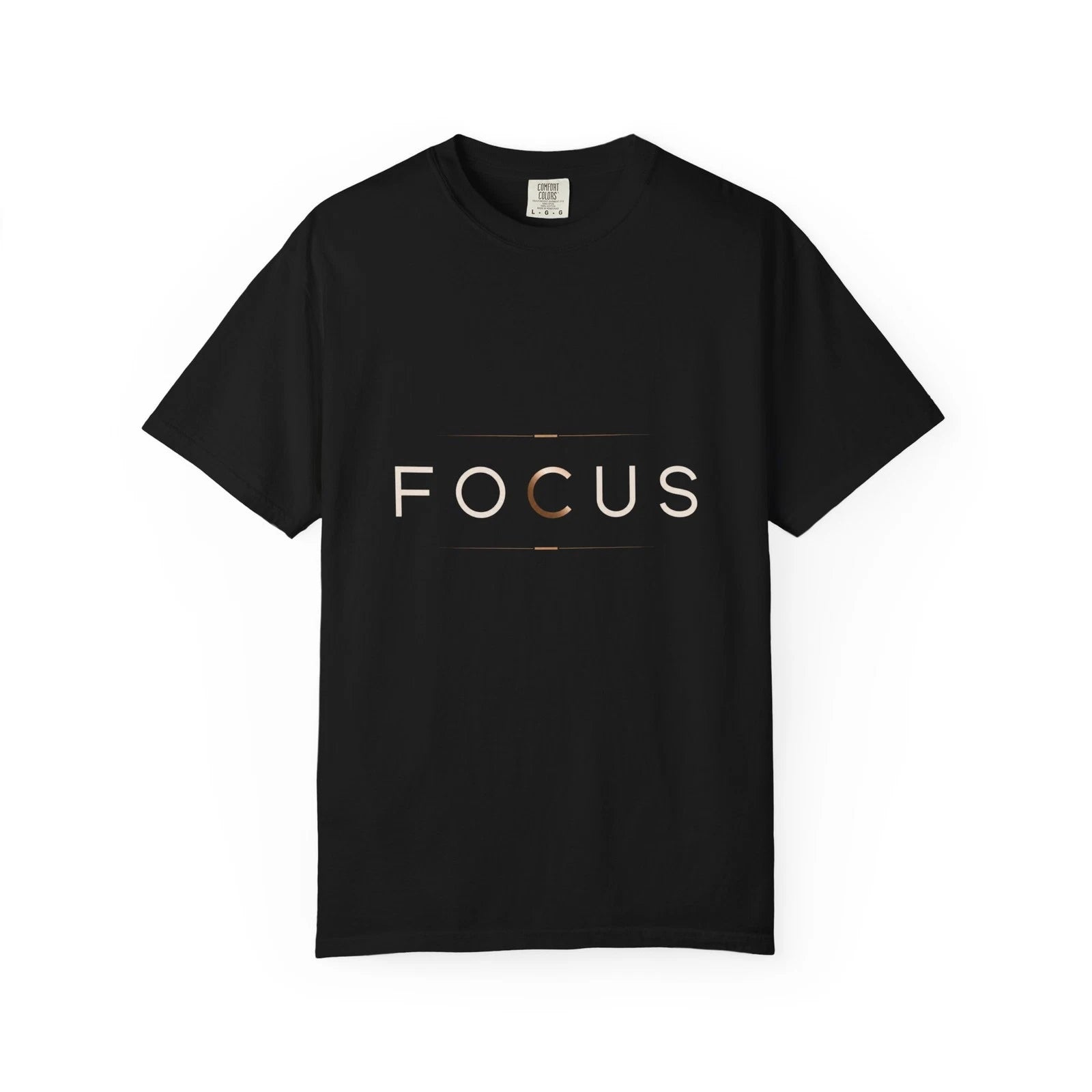 Focus T-Shirt Men Black Minimalist Motivational Graphic Tee