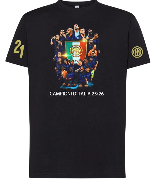 CELEBRATORY SHIRT INTER ITALIAN CHAMPION 25/26 FOOTBALL STADIUM TSHIRT copy