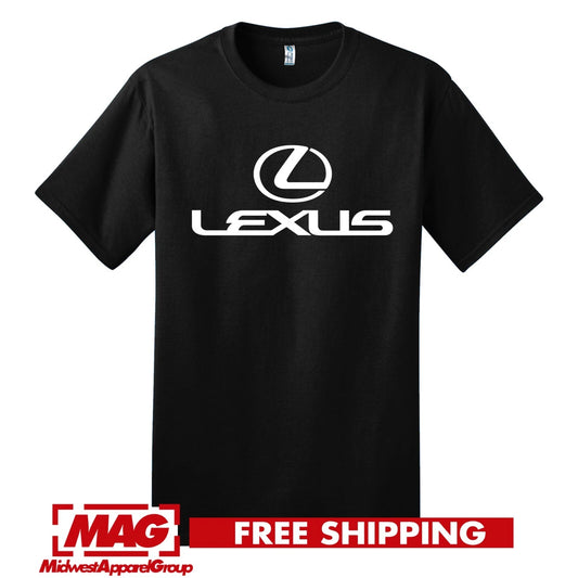 LEXUS BLACK T-SHIRT Logo IS F Sport Automotive Jdm Shirt Tee Motor NX RC LC