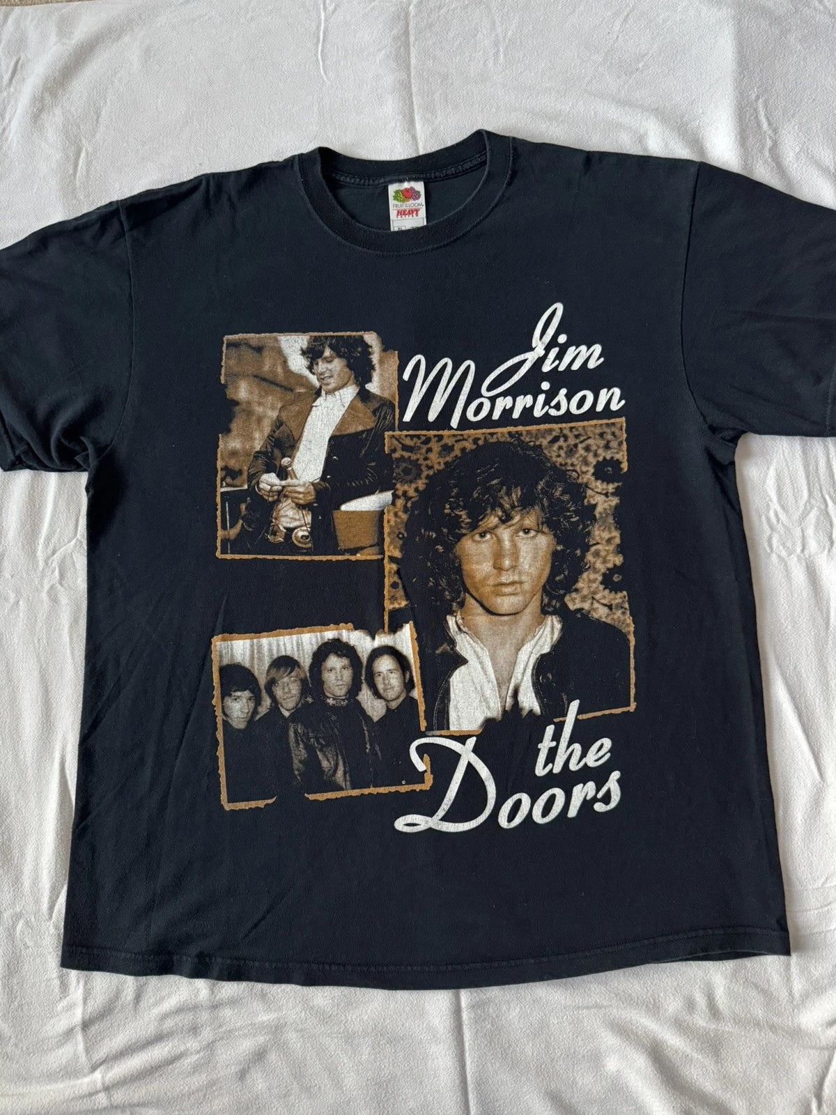 Vintage Jim Morrison The Doors Band Tee XL Black Double Sided Graphic Shirt Y2K
