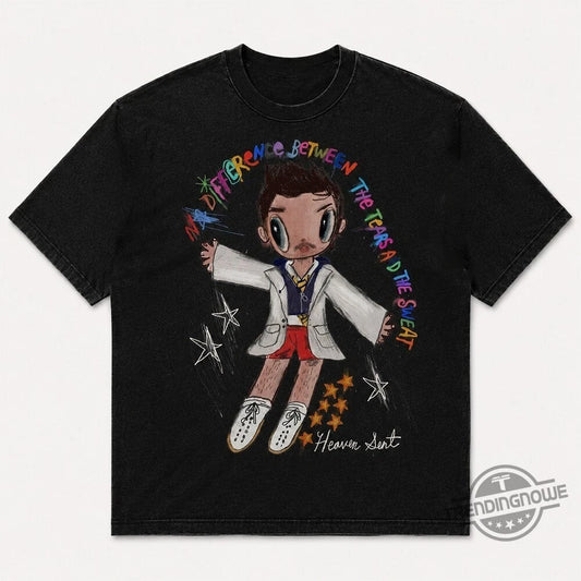 Styles No Difference Between Tears and Sweat Colorful Cartoon Shirt