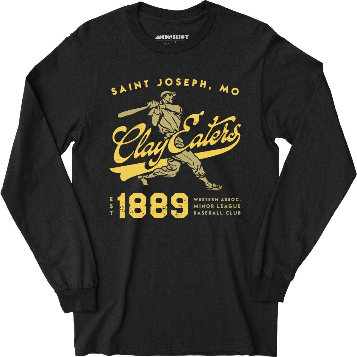 Saint Joseph Clay Eaters - Missouri - Vintage Defunct Baseball Teams - Long Sleeve T-Shirt