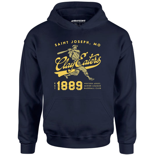 Saint Joseph Clay Eaters - Missouri - Vintage Defunct Baseball Teams - Unisex Hoodie