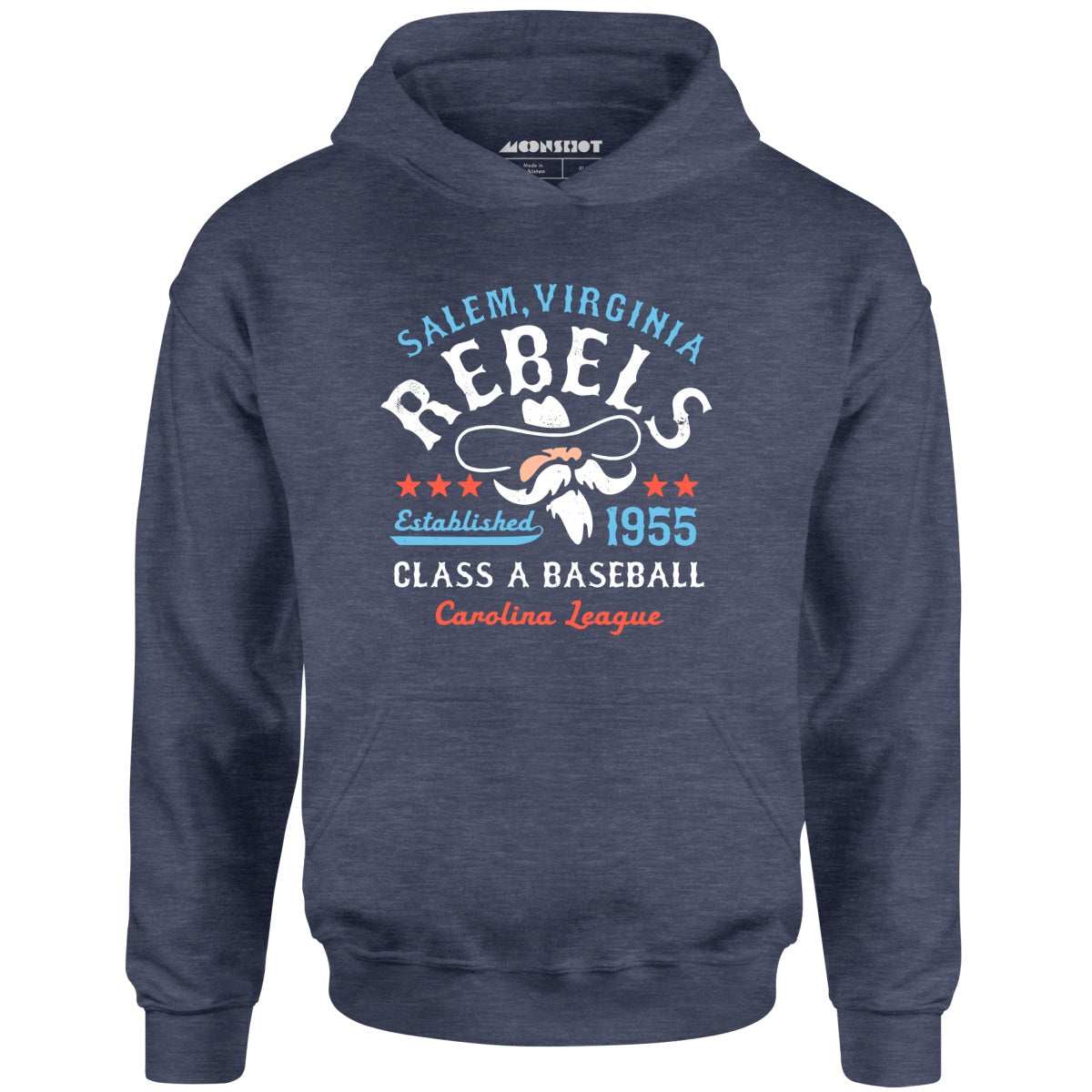 Salem Rebels - Virginia - Vintage Defunct Baseball Teams - Unisex Hoodie