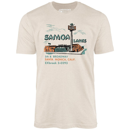 Samoa Lanes - Santa Monica, CA - Vintage Bowling Alley - Unisex T-Shirt