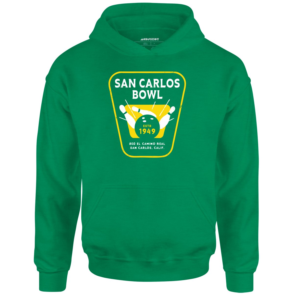 San Carlos Bowl - San Carlos, CA - Vintage Bowling Alley - Unisex Hoodie
