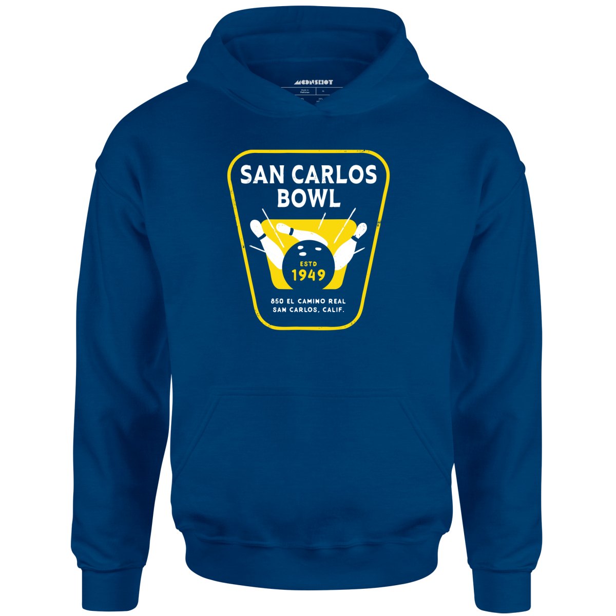 San Carlos Bowl - San Carlos, CA - Vintage Bowling Alley - Unisex Hoodie