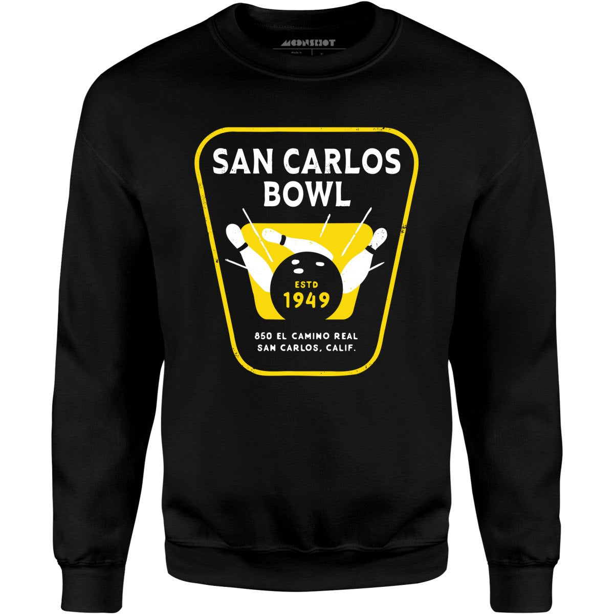 San Carlos Bowl - San Carlos, CA - Vintage Bowling Alley - Unisex Sweatshirt