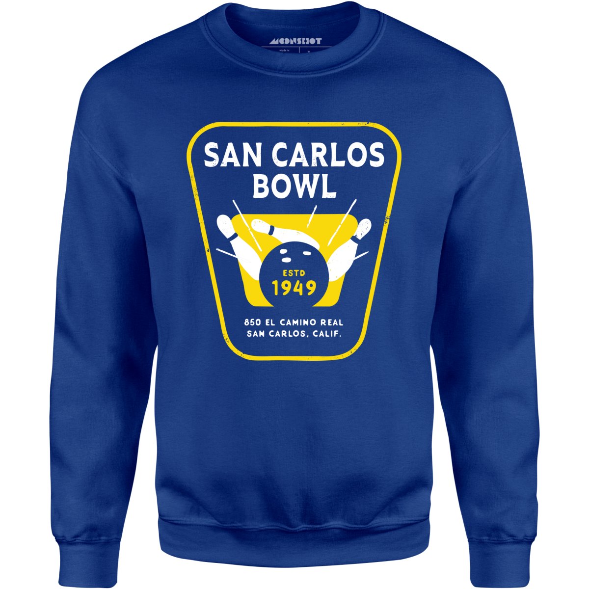 San Carlos Bowl - San Carlos, CA - Vintage Bowling Alley - Unisex Sweatshirt
