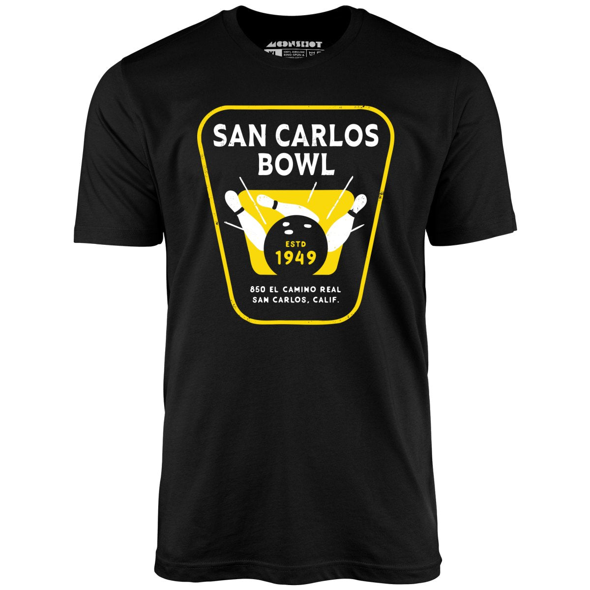 San Carlos Bowl - San Carlos, CA - Vintage Bowling Alley - Unisex T-Shirt