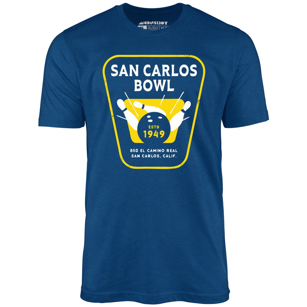 San Carlos Bowl - San Carlos, CA - Vintage Bowling Alley - Unisex T-Shirt