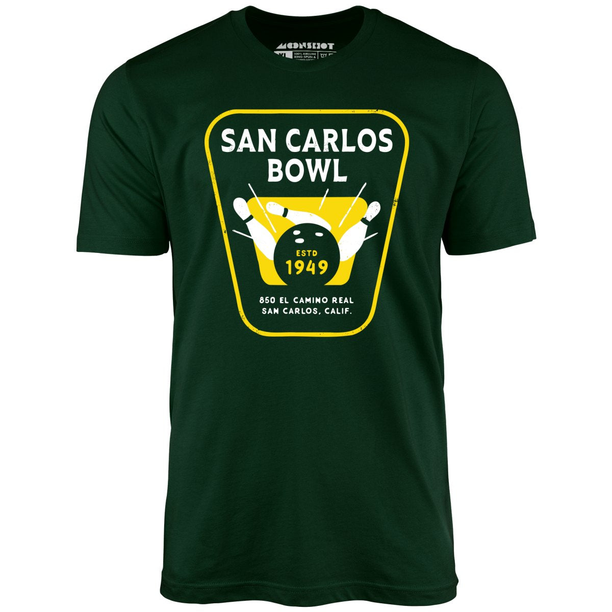 San Carlos Bowl - San Carlos, CA - Vintage Bowling Alley - Unisex T-Shirt
