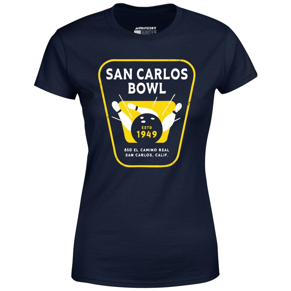 San Carlos Bowl - San Carlos, CA - Vintage Bowling Alley - Women's T-Shirt