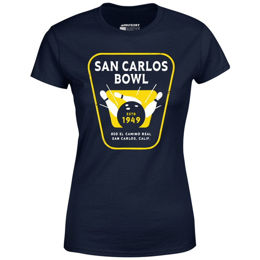 San Carlos Bowl - San Carlos, CA - Vintage Bowling Alley - Women's T-Shirt