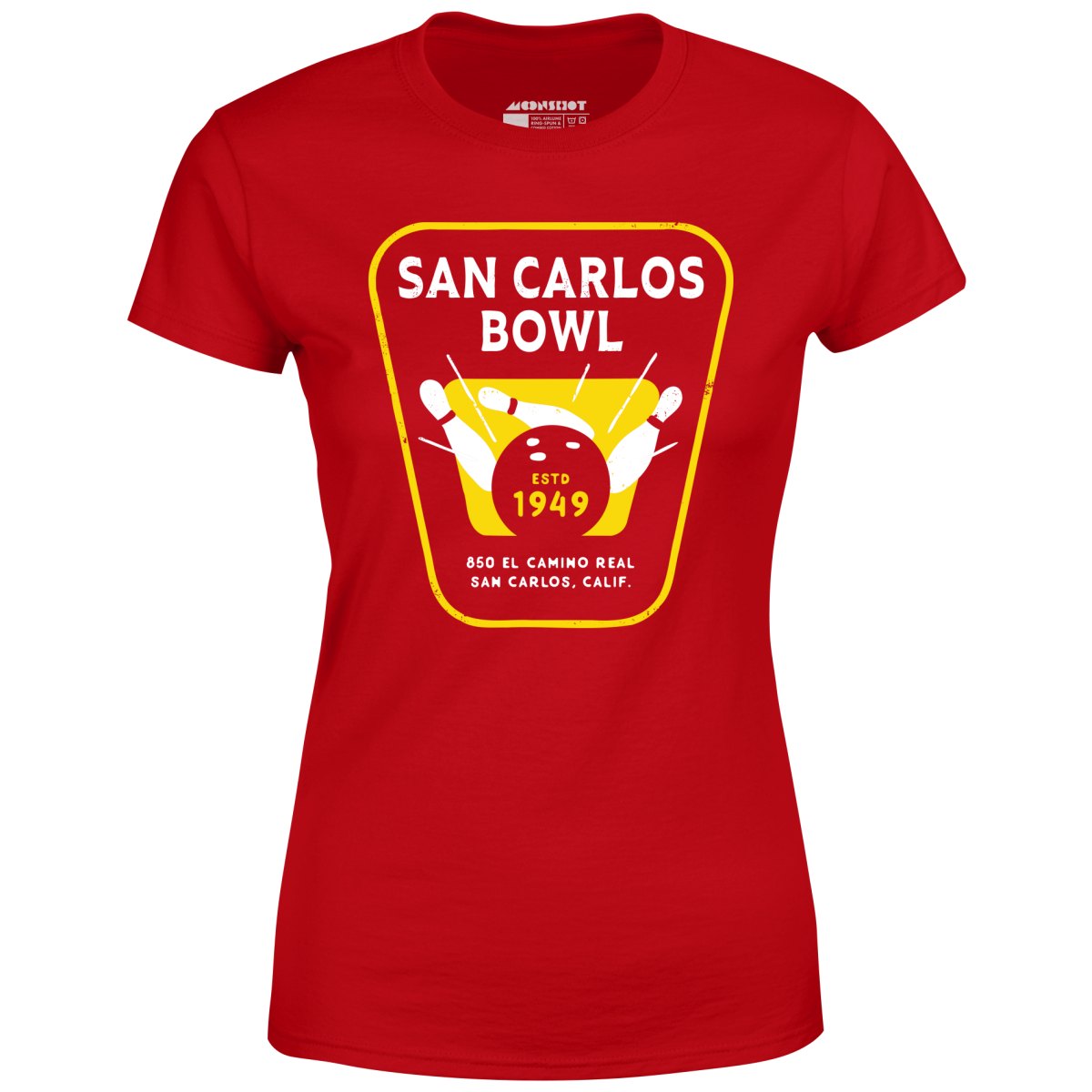 San Carlos Bowl - San Carlos, CA - Vintage Bowling Alley - Women's T-Shirt