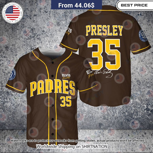 San Diego Padres 35 Elvis Presley Baseball Jersey