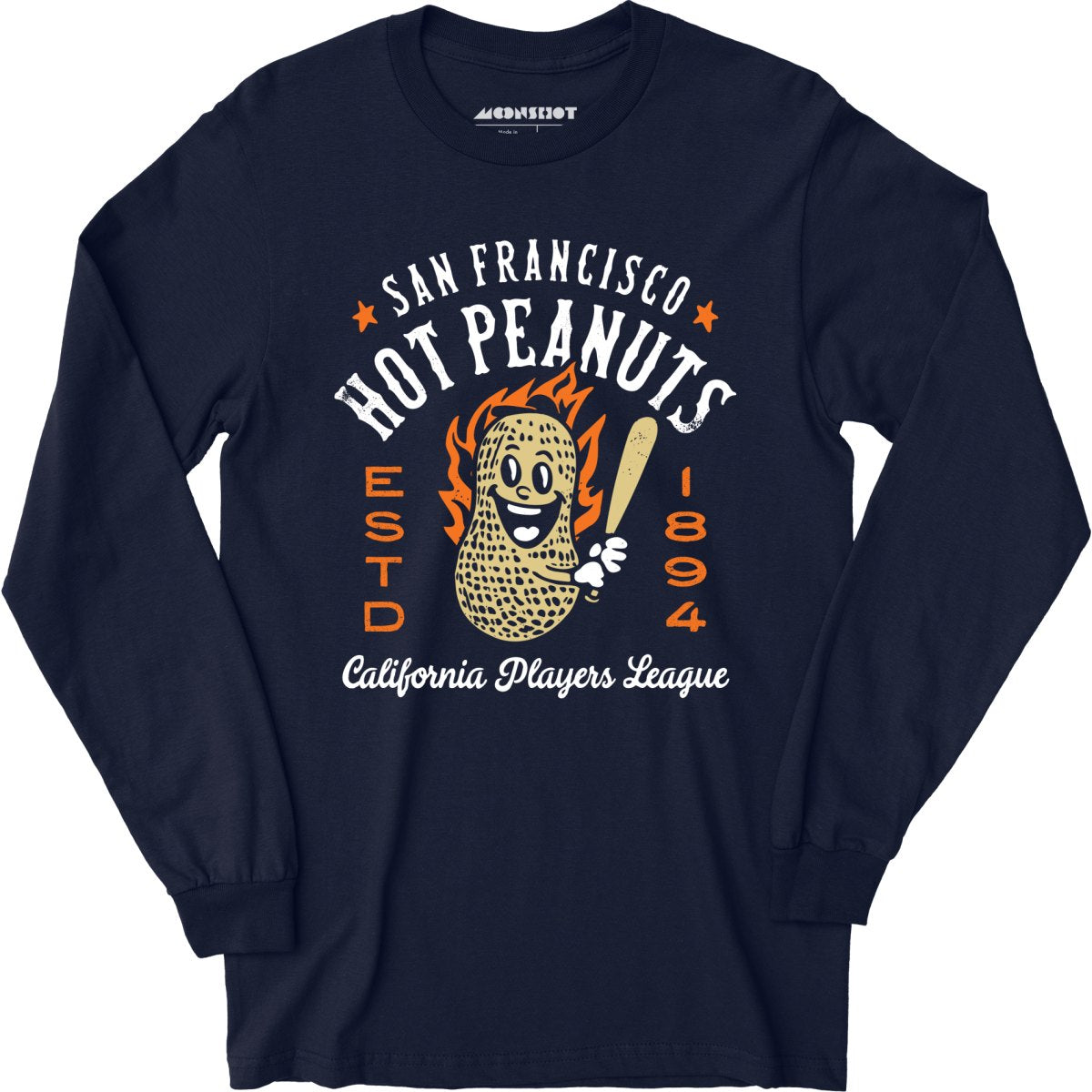 San Francisco Hot Peanuts - California - Vintage Defunct Baseball Teams - Long Sleeve T-Shirt