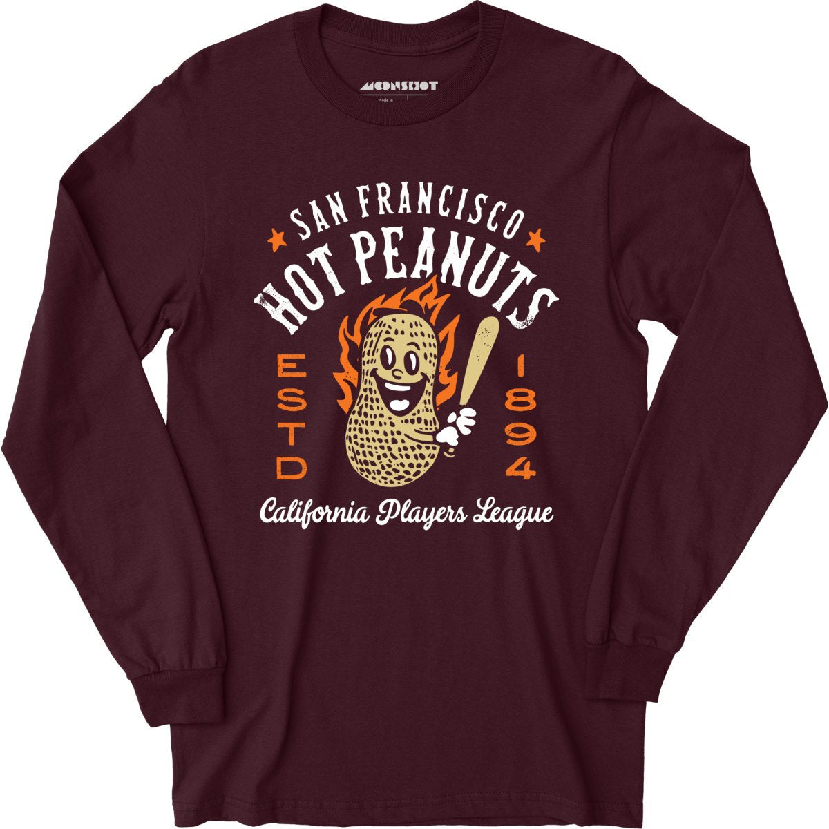 San Francisco Hot Peanuts - California - Vintage Defunct Baseball Teams - Long Sleeve T-Shirt