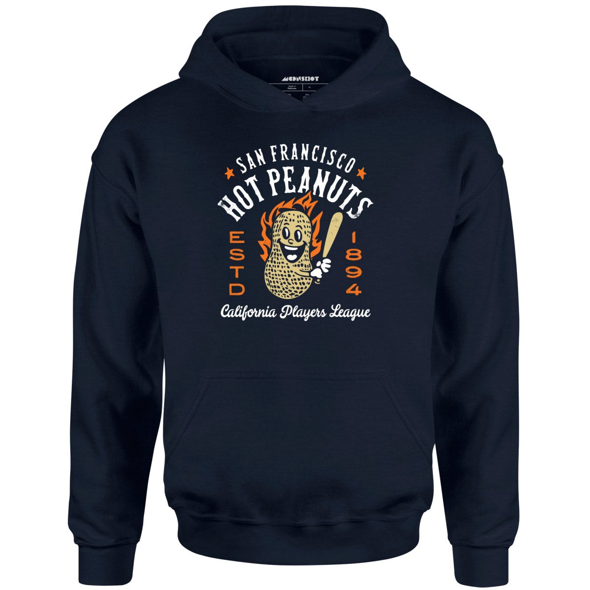 San Francisco Hot Peanuts - California - Vintage Defunct Baseball Teams - Unisex Hoodie