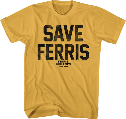 Save Ferris Vintage Design Ferris Bueller's Day Off T-Shirt