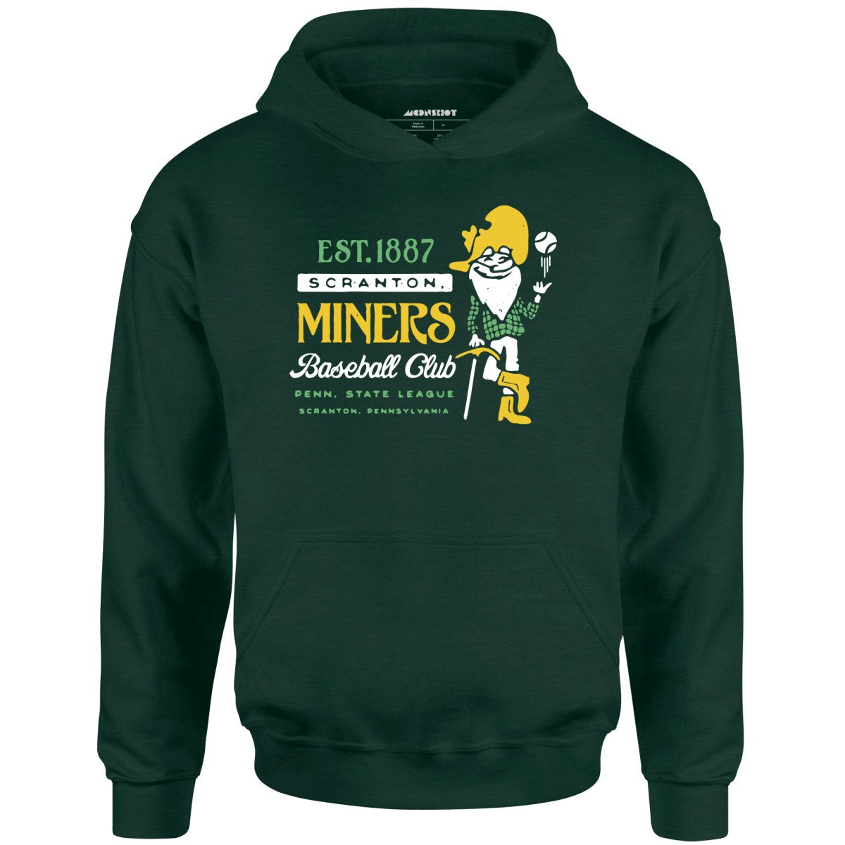 Scranton Miners - Pennsylvania - Vintage Defunct Baseball Teams - Unisex Hoodie