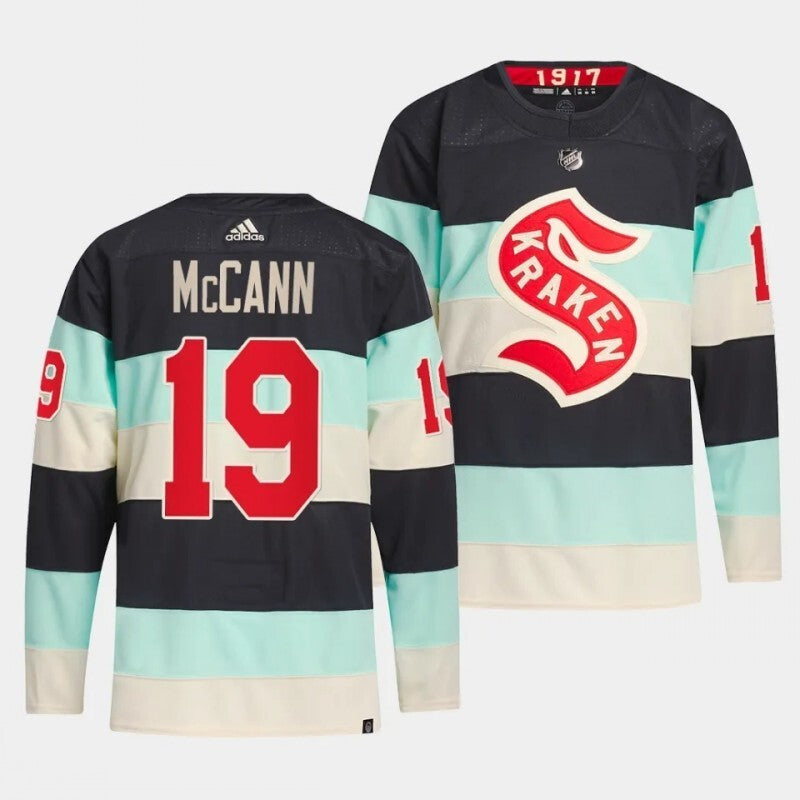 seattle kraken #19 jared mccann 2024 nhl winter classic jersey - deep sea blue