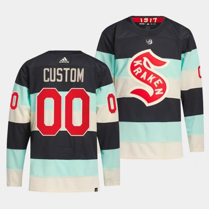 seattle kraken custom 2024 nhl winter classic jersey - deep sea blue