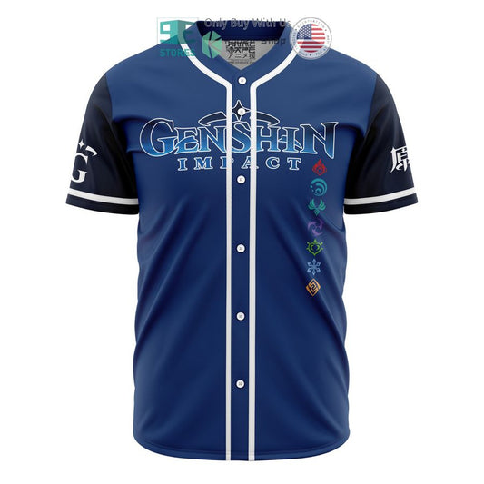 BEST Seven Elements Genshin Impact Baseball Jersey