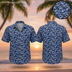 Shark Attack Hawaiian Shirt - Ocean Predator Aloha Button Down for Men Women Summer Beach