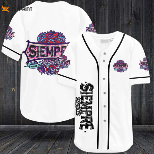 Siempre Tequila All Over Print Unisex Baseball Jersey - lylyprint.com