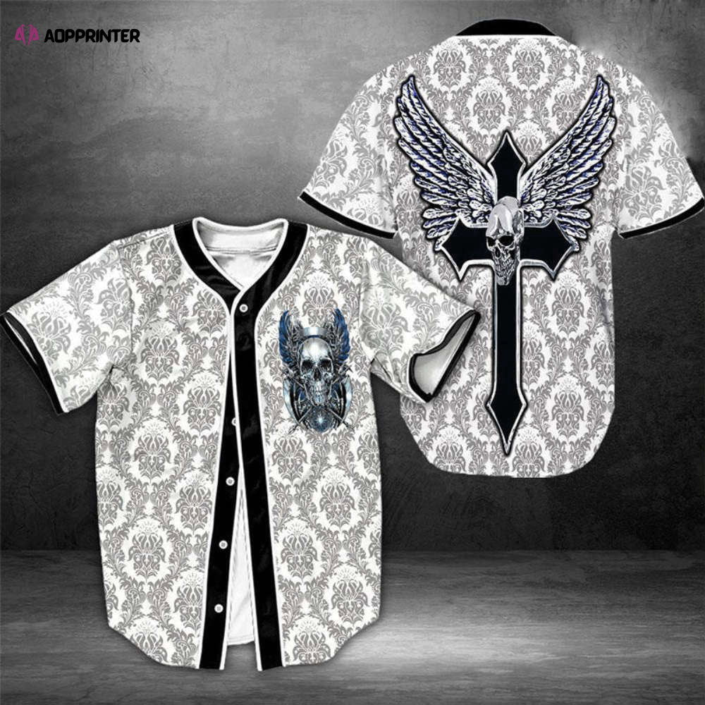 Skull Faith Over Fear Baseball Jersey | Colorful | Adult Unisex | S - 5XL Full Size - Aopprinter