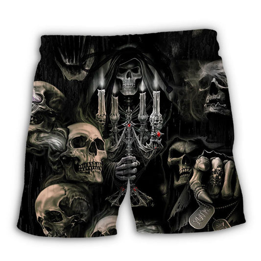 Skull Horror Skull Movies Trendy Aloha Hawaiian Beach Shorts