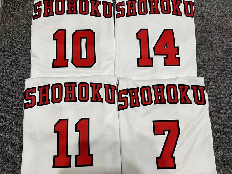 slam dunk jersey white (heat pressed）