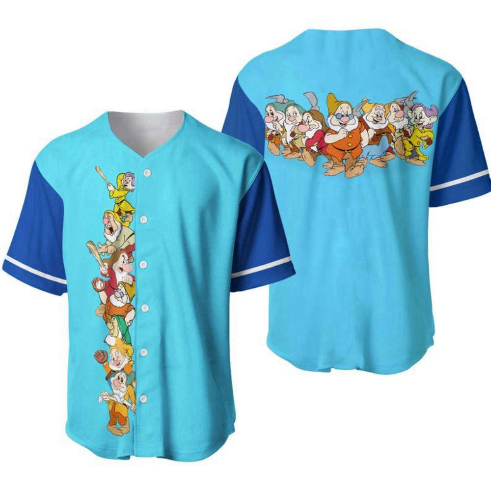 Snow White And Seven Dwarfs Baseball Jersey - Aopprinter