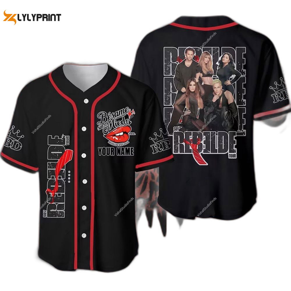 Soy Rebelde Adult Baseball Jersey , RBD Tour Shirt, For Men Women - lylyprint.com
