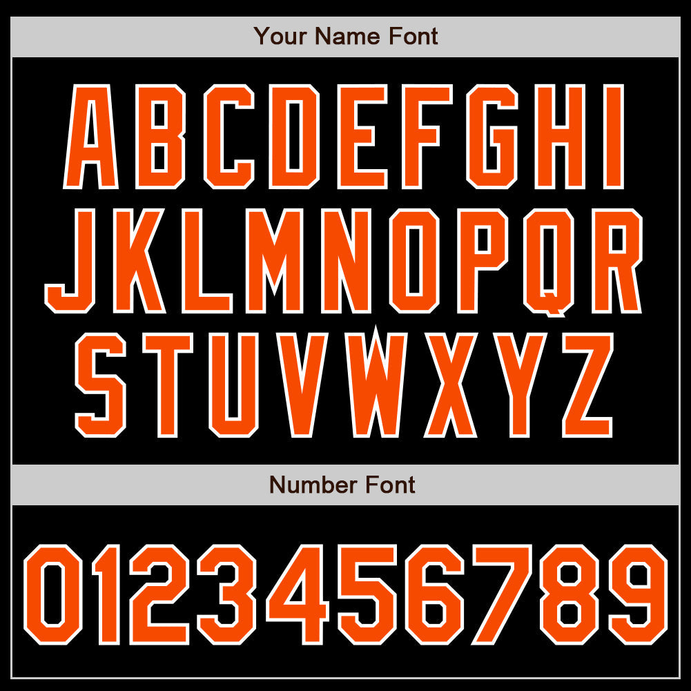 Custom Black Orange-Kelly Green Authentic Split Fashion Baseball Jersey