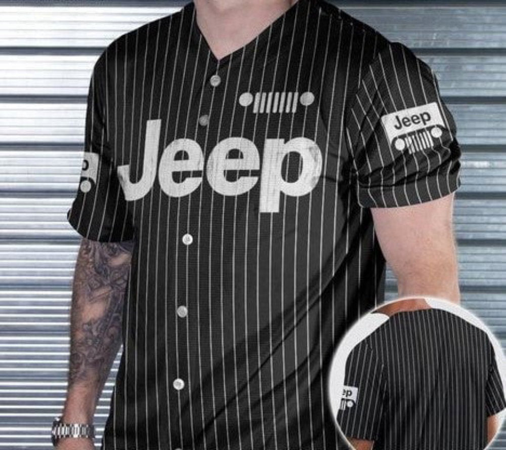 Sport the Classic Style with JP Striped Baseball Jersey – Shop Now!