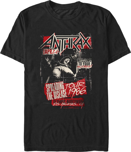 Spreading The Disease Tour 1986 Anthrax T-Shirt