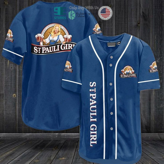 BEST St Pauli Girl logo blue Baseball Jersey