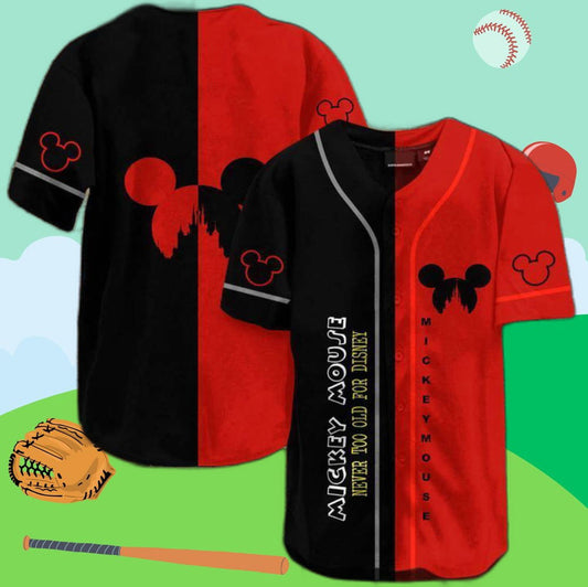 Stay Forever Young with the Never Too Old Mouse Baseball Jersey