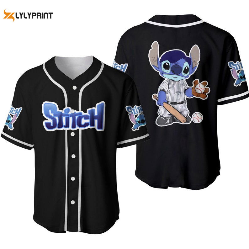Stitch Disney Cartoon Graphics All Over Print Unisex Baseball Jersey - lylyprint.com