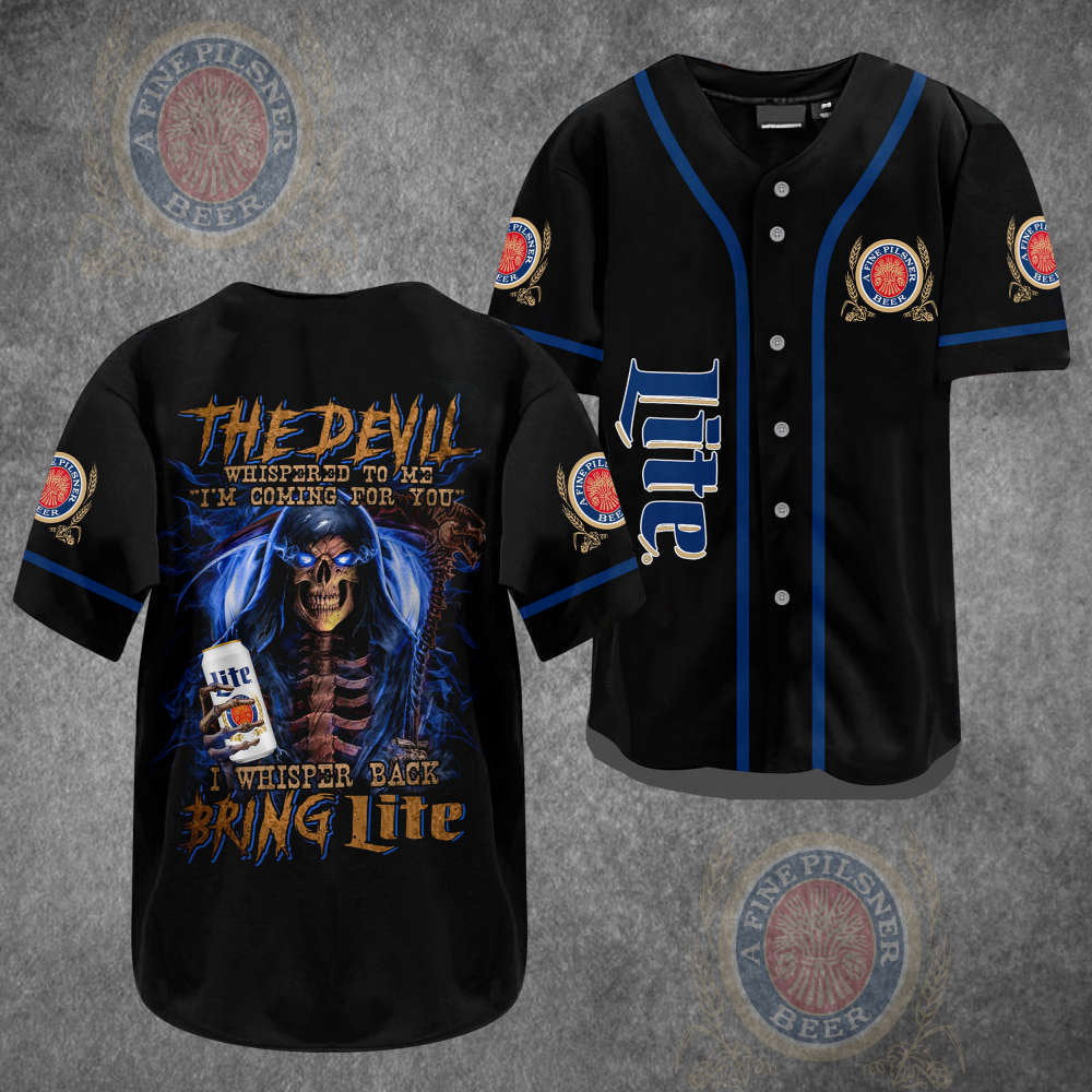 Stylish Devil Whisper Lite Beer Baseball Jersey: Lightweight Apparel for Beer Lovers