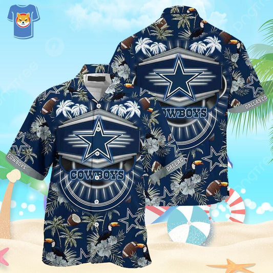 Summer Beach Hawaiian Shirt Cowboys with Coconuts