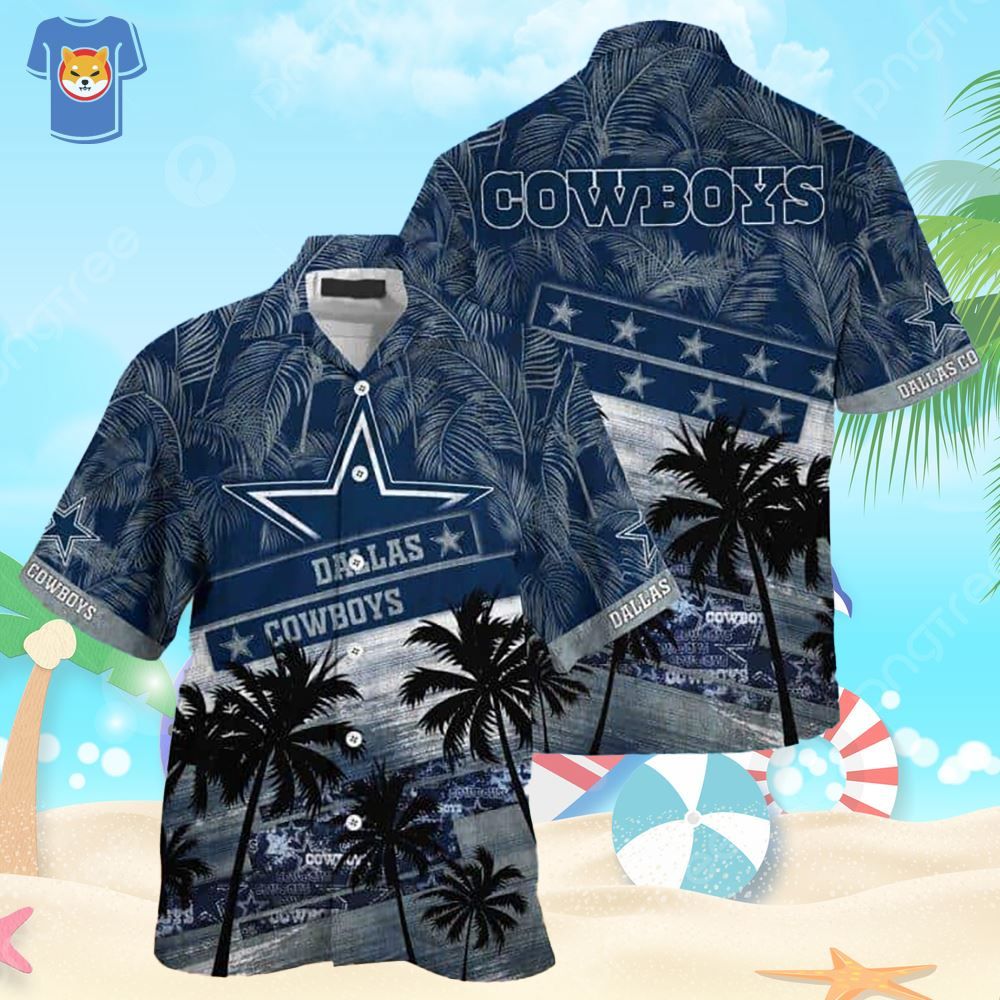 Summer Vacation Dallas Cowboys Hawaiian Football Shirt Gift