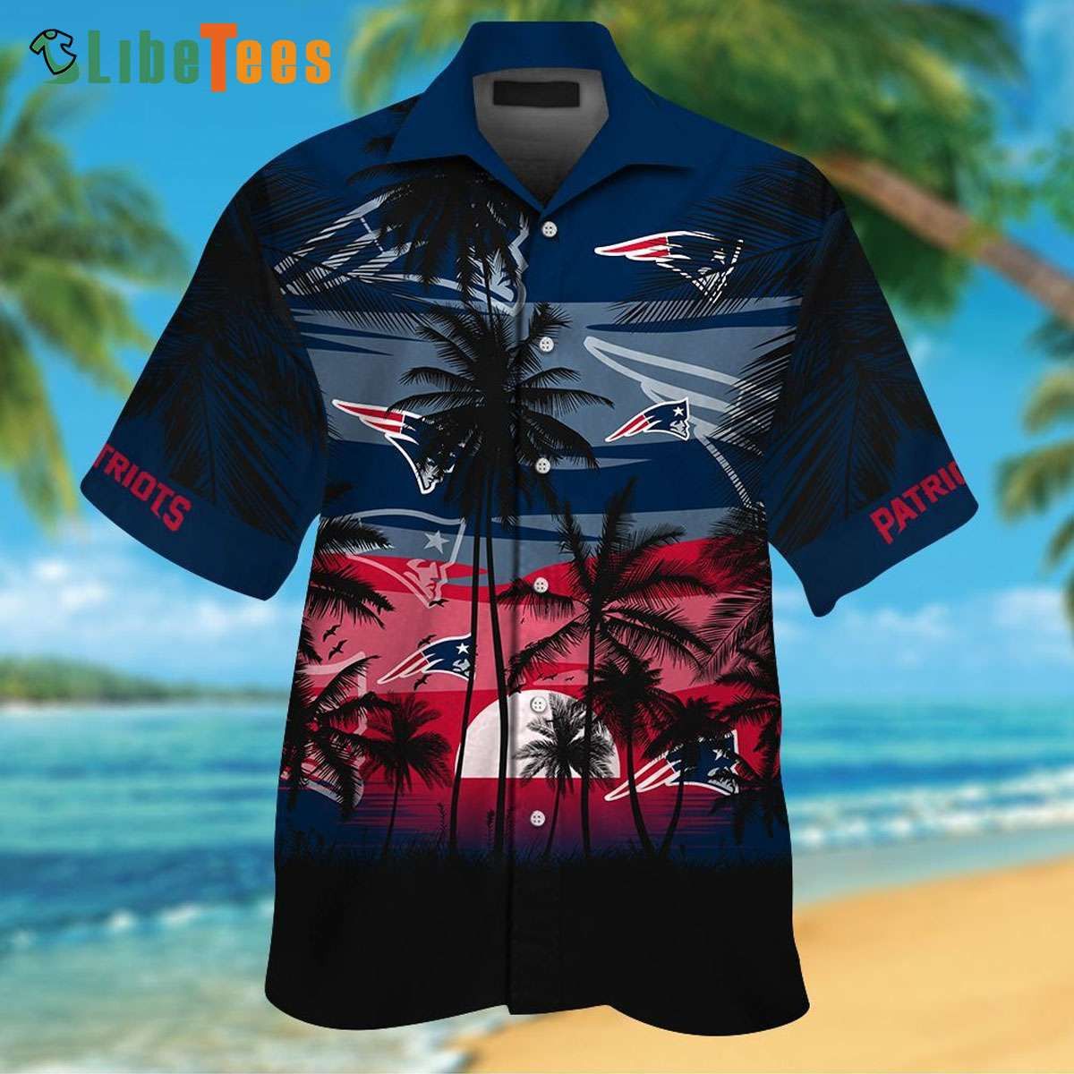 Sunset Patriots Tropical Hawaiian for New England Fans