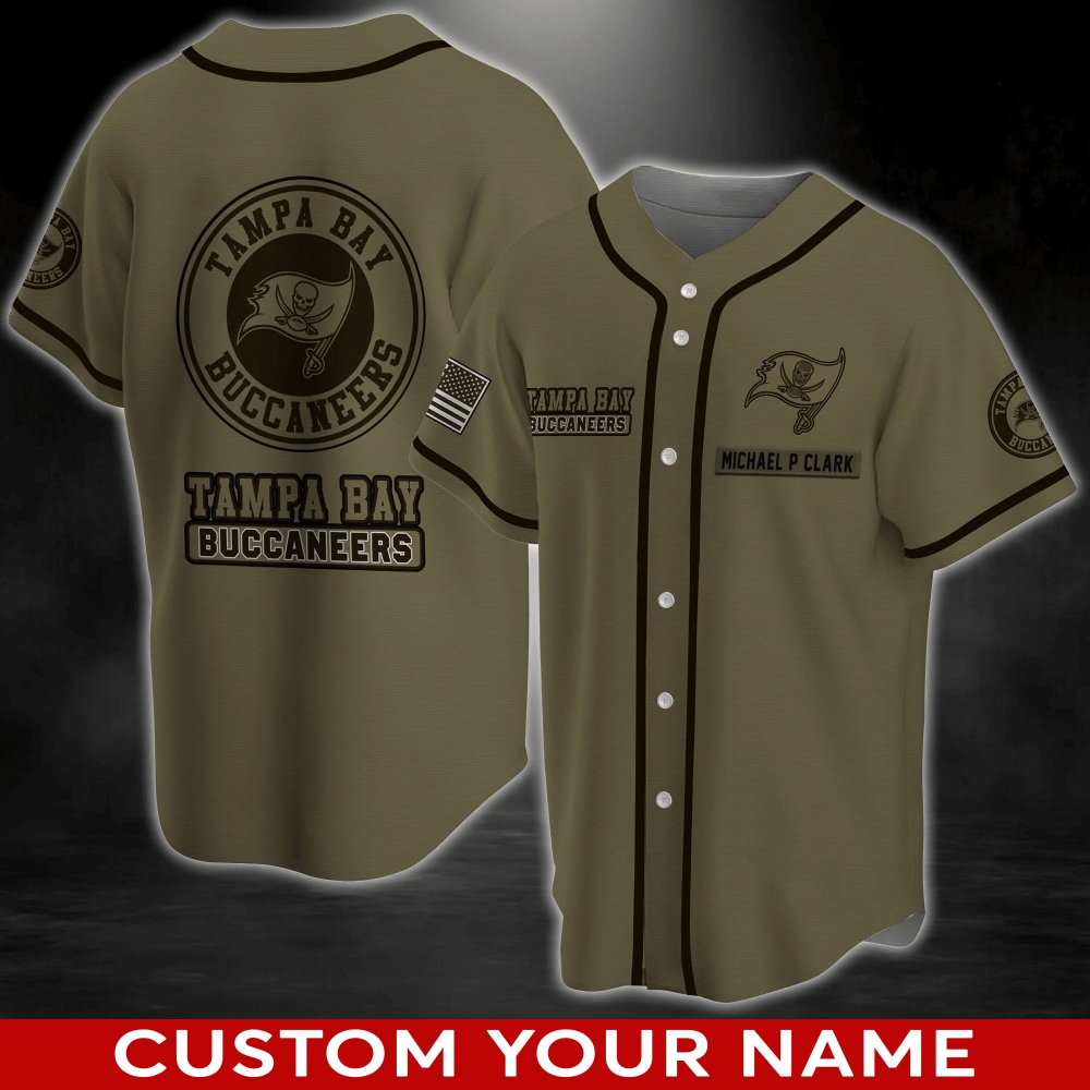 Tampa Bay Buccaneers Personalizedizable Baseball Jersey Shirt FVJ - Aopprinter