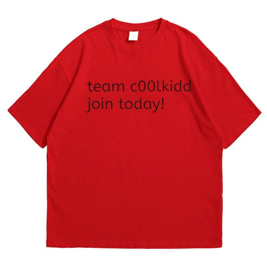 team coolkid - red T-Shirt Perfect Everyday Tee Trendy, Viral, and On-Point Hoodie, Sweatshirt | InkThreadWorks.com