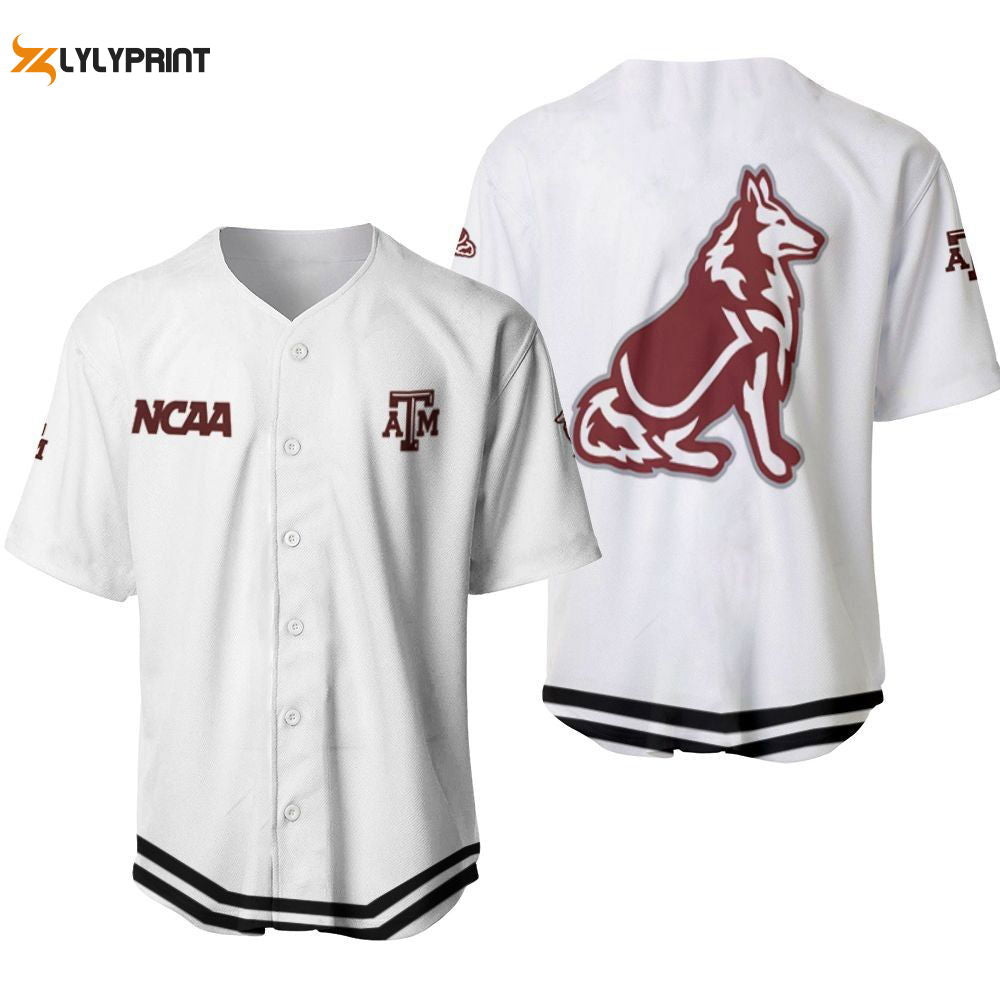 Texas Am Aggies Classic White With Mascot Gift For Texas Am Aggies Fans Baseball Jersey Gifts for Fans - lylyprint.com