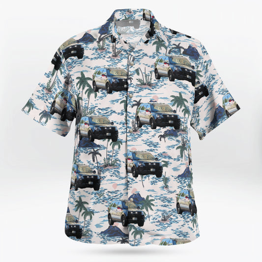 Texas Houston Police Department Ford Police Interceptor Utility Hawaiian Shirt